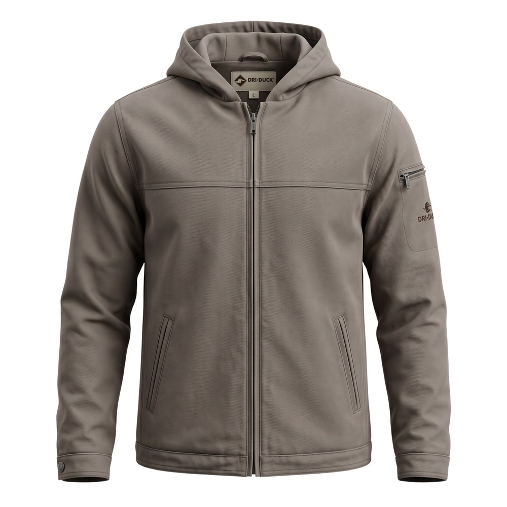 Dri Duck For Her 9011 Cottonwood Canvas Hooded Work Jacket Taupe Brown Large